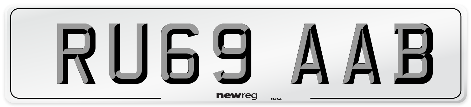 RU69 AAB Number Plate from New Reg